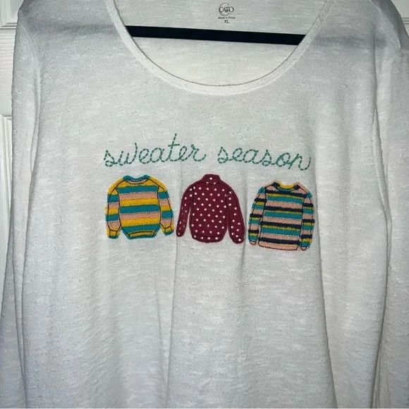 Cato White Long Sleeve Top - Picture 2 of 4